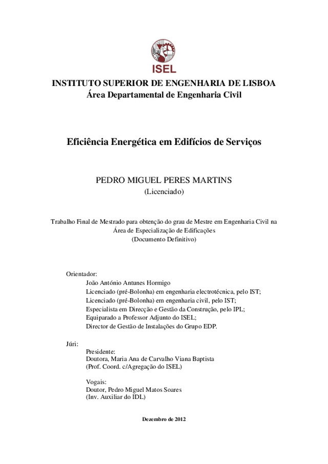 Eficiência energética em edifícios de serviços