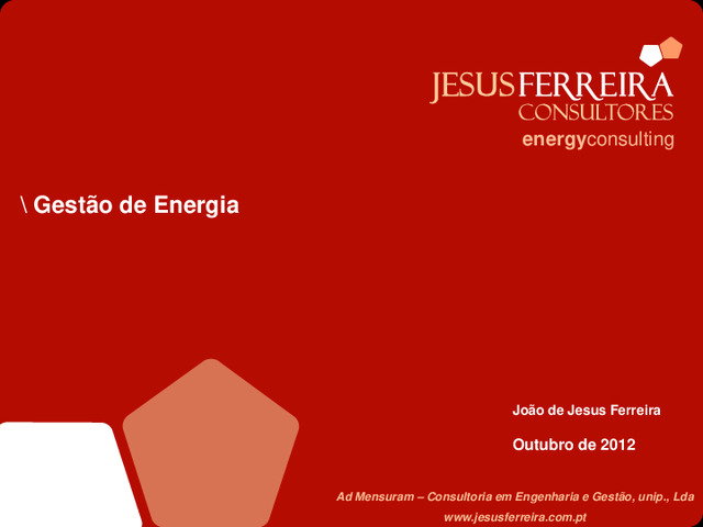 Apresentação do webinar sobre Eficiência Energética | gestão de energia
