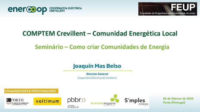 Caso Prático – “Comunidad energética local de Crevillent” – a primeira comunidade de energia em Espanha, Alicante