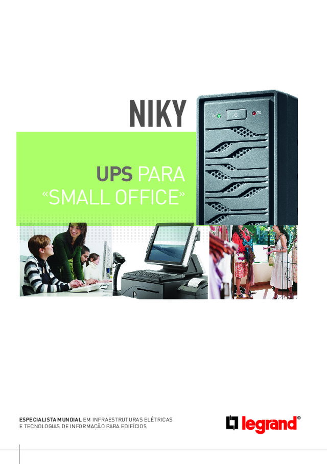 Gama NIKY para UPS de escritórios de pequena dimensão