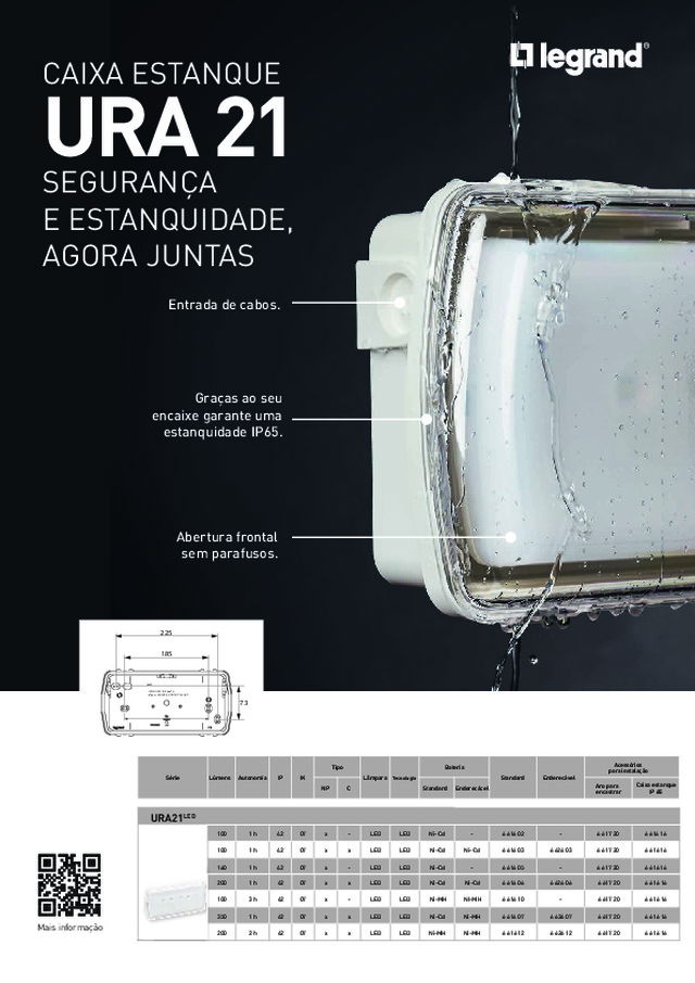 Caixa Estanque URA 21 — Ficha Técnica