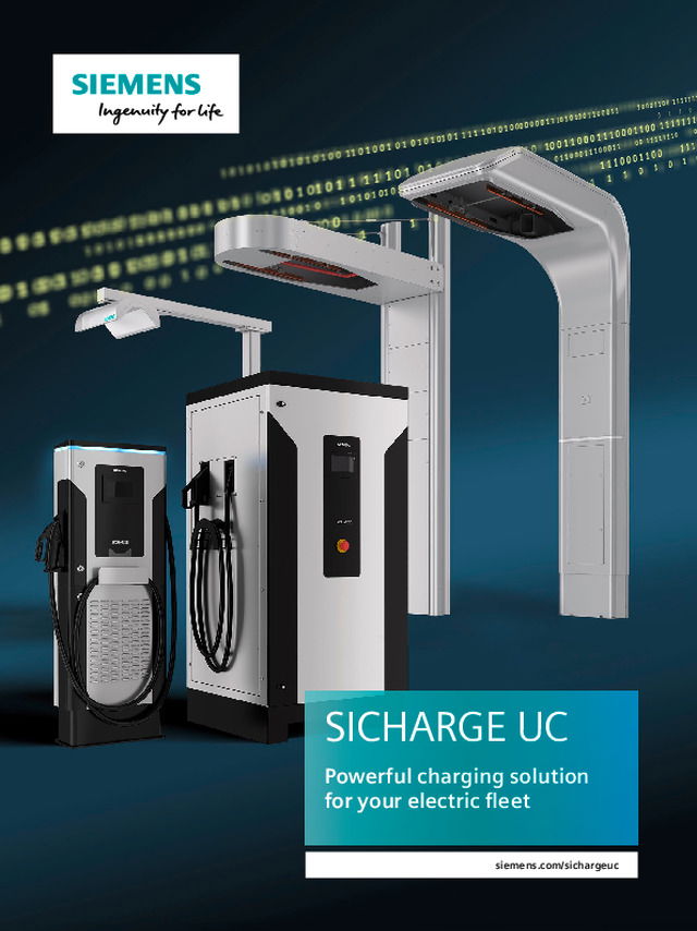 SICHARGE UC SIEMENS: Soluções de carregamento elétrico para a sua frota