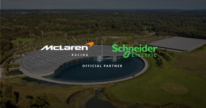 Schneider Electric torna-se Parceiro Oficial de Tecnologia de Energia da McLaren Racing