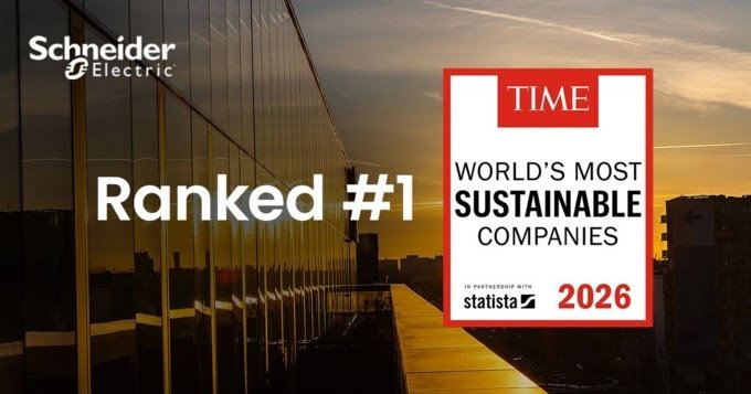 Schneider Electric distinguida como a Empresa Mais Sustentável do Mundo pelo terceiro ano consecutivo pela TIME Magazine e pela Statista