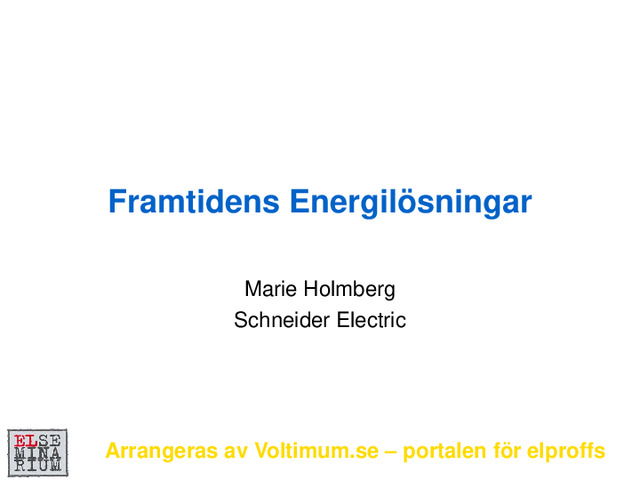 Introduktion till framtidens energilösningar