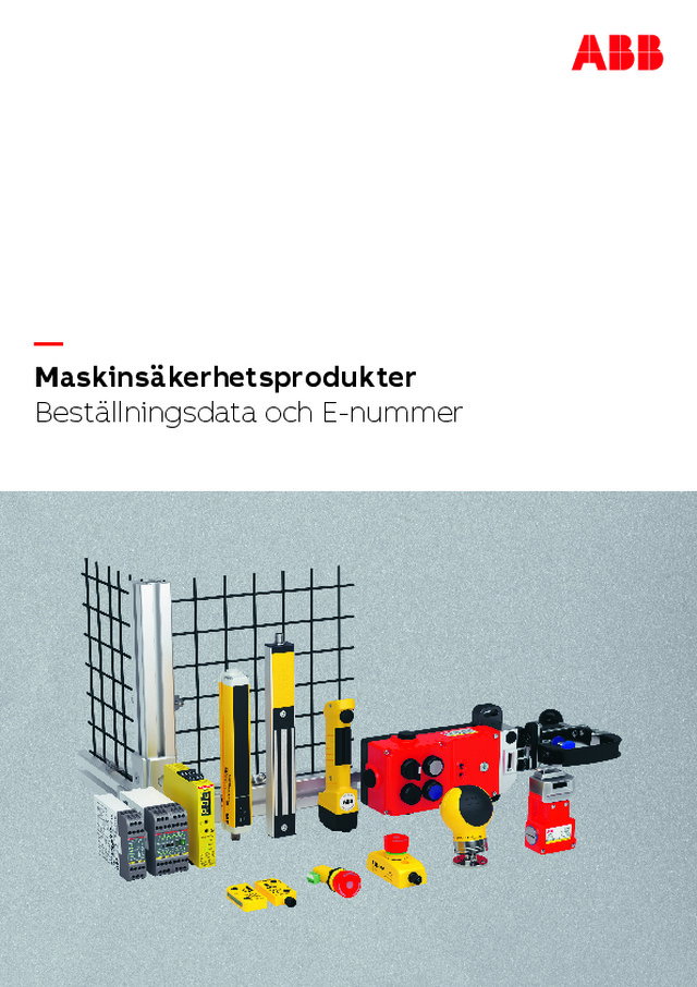 Maskinsäkerhetsprodukter Beställningsdata och E-nummer