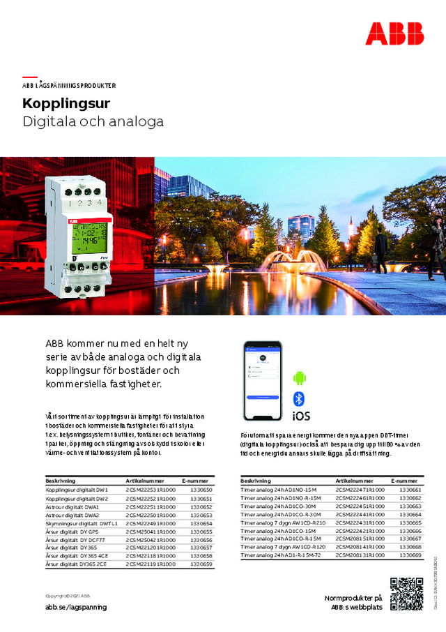 Digitala och analoga kopplingsur