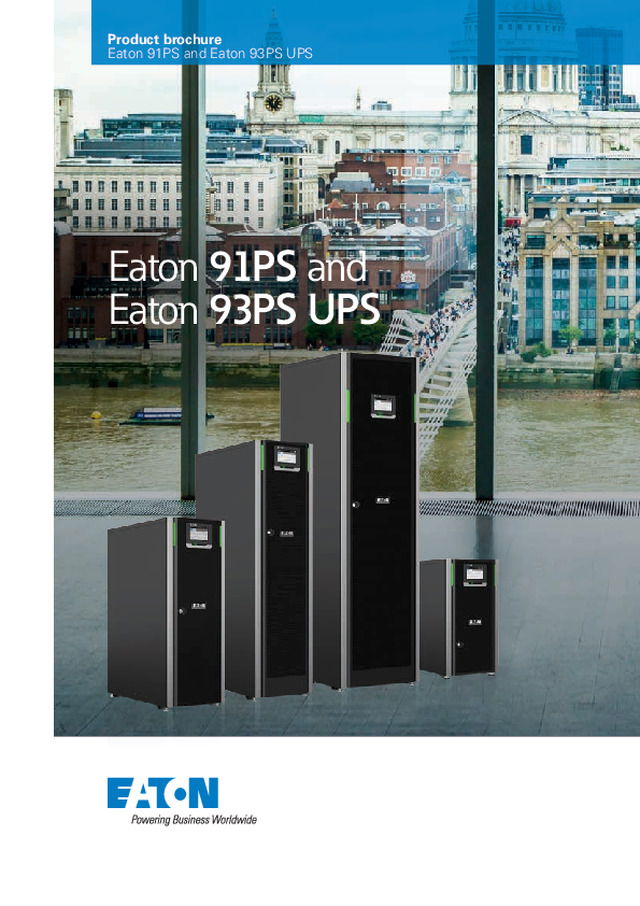 Eaton 91PS and Eaton 93PS UPS broschyr