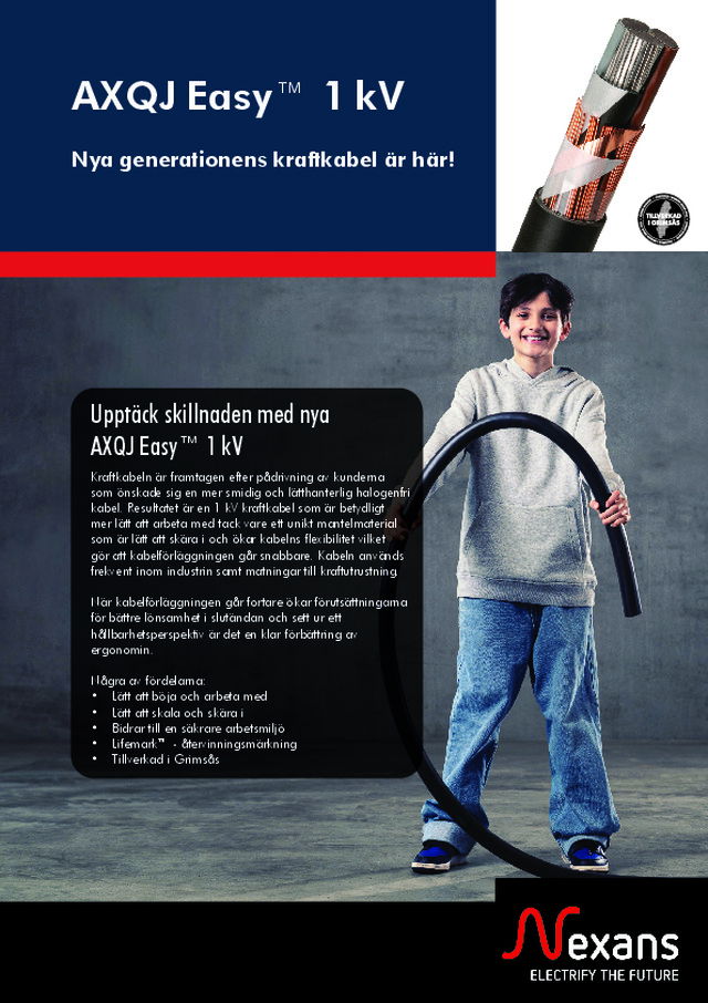 AXQJ Easy 1 kV Säljblad