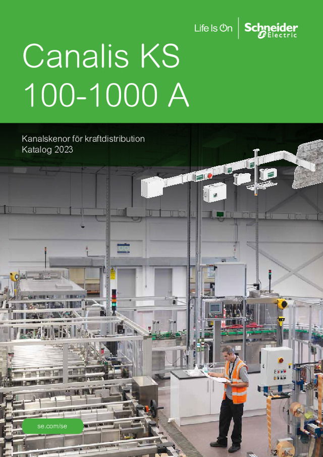 Kanalskenor för kraftdistribution 100-1000A, Canalis KS