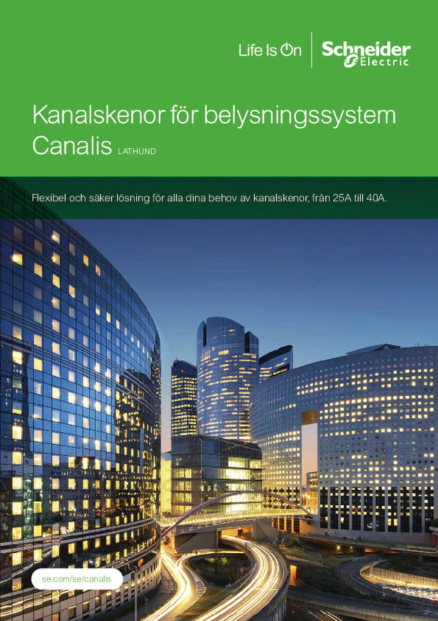 Kanalskenor för belysningssystem, Canalis KB Lathund