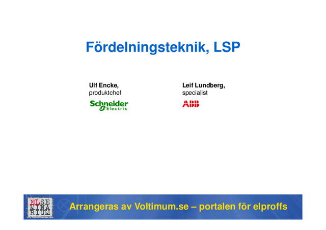 Elseminarium 2022 maj: Apparat- och ledningsdimensionering