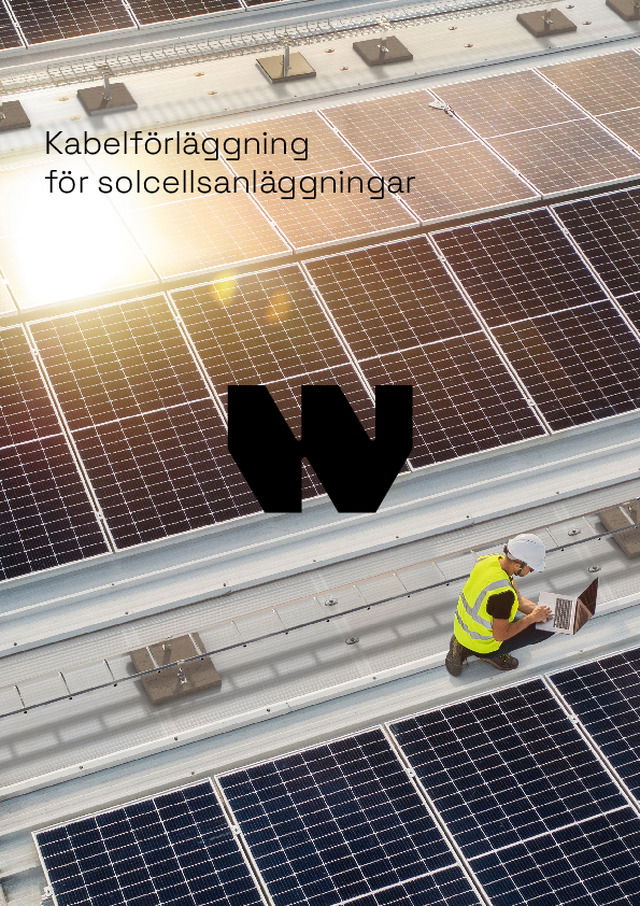 Kabelförläggning  för solcellsanläggningar