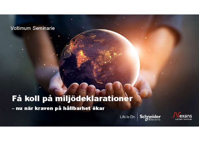 Elseminarium fri 20220316 kl15: Få koll på hållbarhet på produktnivå