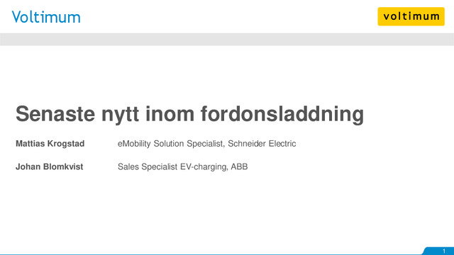 Elseminarium 2022 nov: Senaste nytt inom fordonsladdning