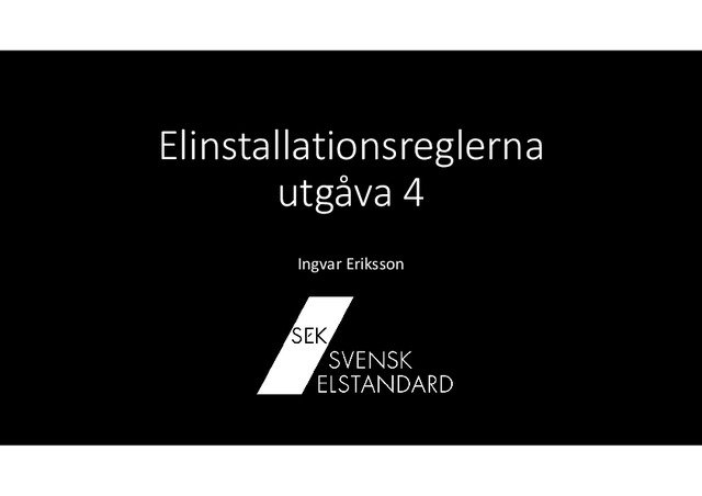 Elseminarium 2023 mars: Så påverkar nya Elinstallationsreglerna dig