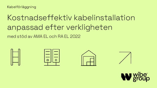 Elseminarium 2023 mars: AMA EL i praktiken och framtidens kabelskyddsrör del 1