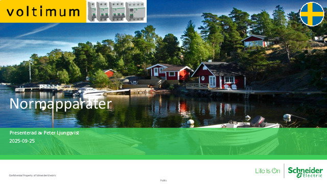 Webbinariepresentation Schneider Electric 20250925:  Välj rätt normsortiment från början och nå högre höjder!