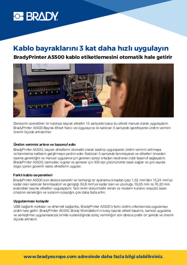Brady Printer A5500