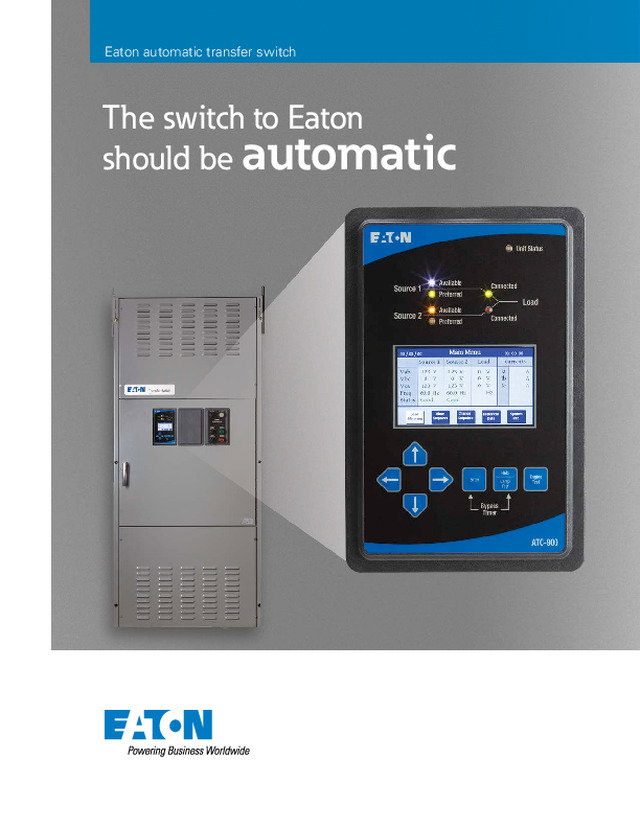 Eaton Veri Merkezi "Transfer Switch" katalogu