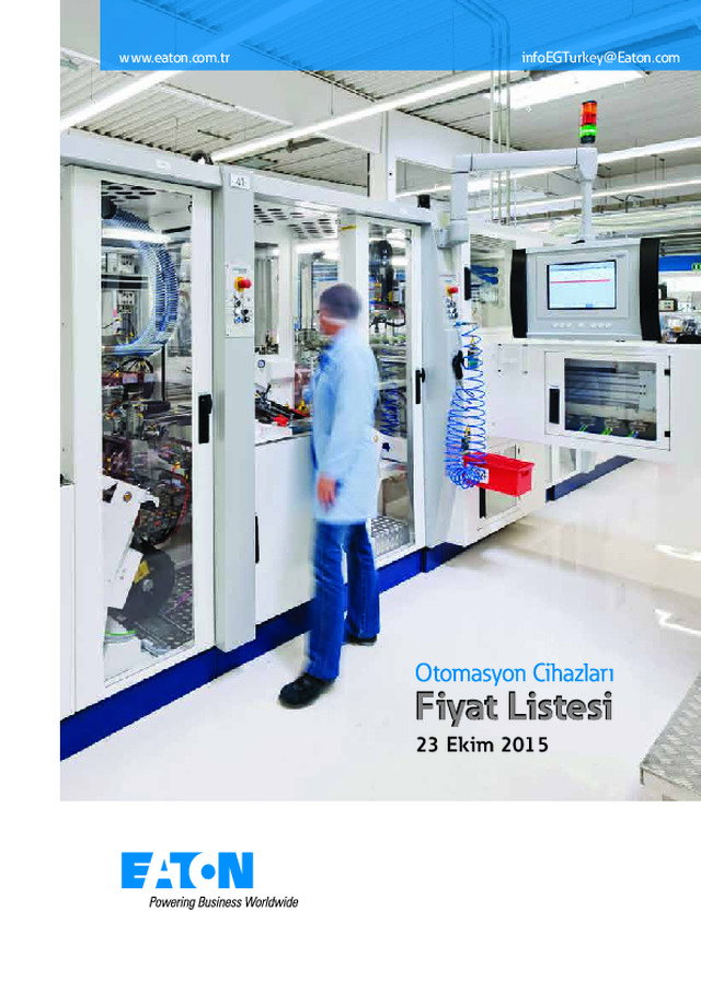 Otomasyon cihazları Eaton 25 Nisan 2016 fiyat listesi