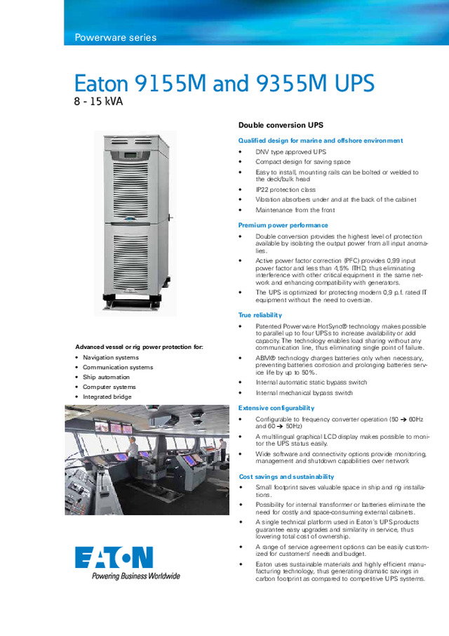 Eaton 9155M and 9355M UPS