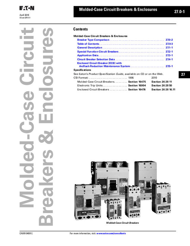 Molded-Case Circuit Breakers & Enclosures