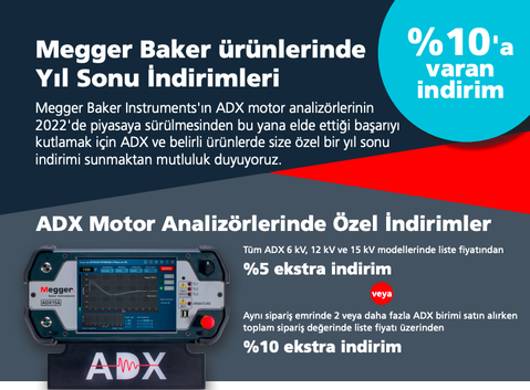 Megger Baker Ürünlerinde Yıl Sonu İndirimlerini kaçırmayın!