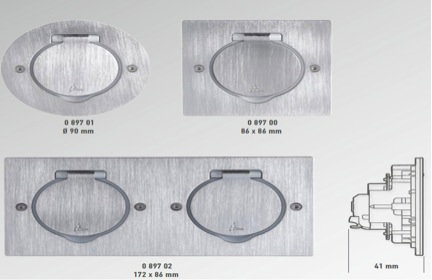 Legrand IP44 IK08 korumalı donatılabilir döşeme buatları
