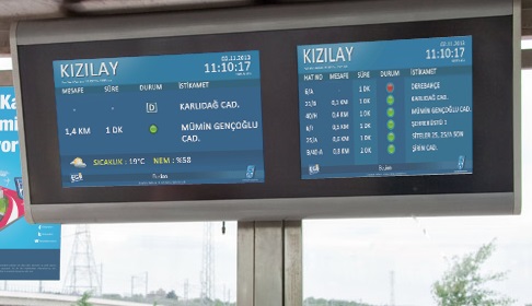 Otobüslerin durağa ne zaman geleceğini öğrenmek akıllı durak sistemleri sayesinde mümkün.