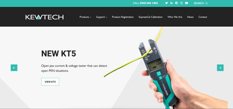 Visit the new Kewtech website today