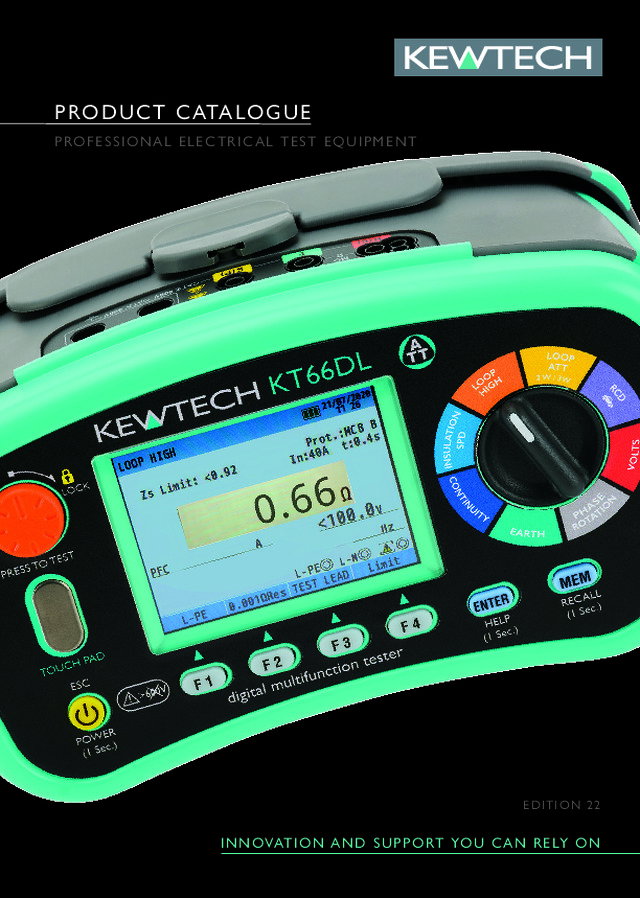 PRODUCT CATALOGUE PROFESSIONAL ELECTRICAL TEST EQUIPMENT