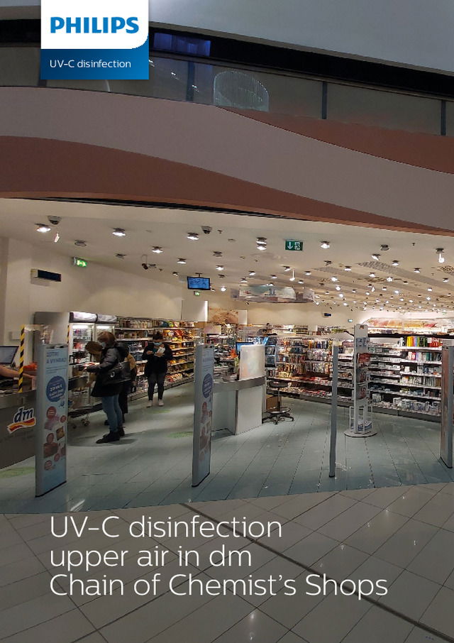 UV-C disinfection upper air in dm Chain of Chemist’s Shops