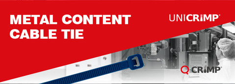 Unicrimp Metal Content Cable Ties help reduce contamination