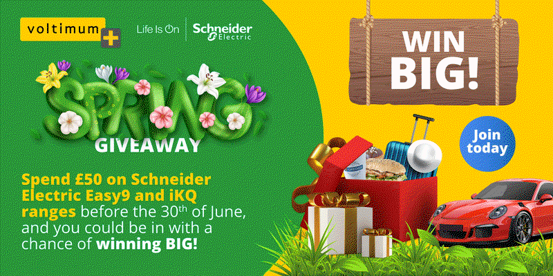 Put a spring in your step with the Schneider Electric Spring Giveaway! Win holidays, track days and Greggs vouchers