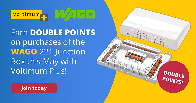 Join Voltimum Plus and get double points on the WAGO 221 Junction Box this May!