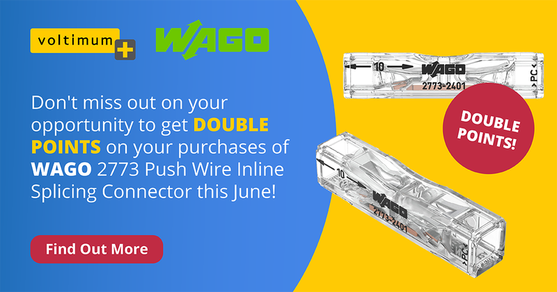Last week to get DOUBLE POINTS on your purchases of WAGO 2773 Series Inline Connectors!