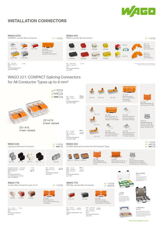 INSTALLATION CONNECTORS