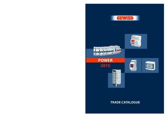 Gewiss UK - Product Catalogue - Power Complete Trade Catalogue 2015