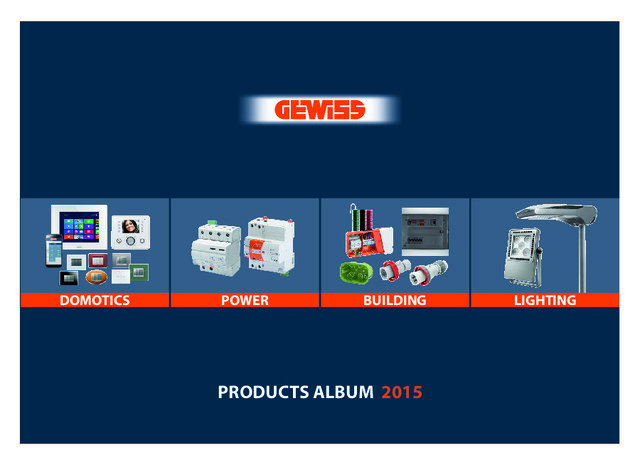 Gewiss UK - Product Catalogue - Gewiss Product overview brochure