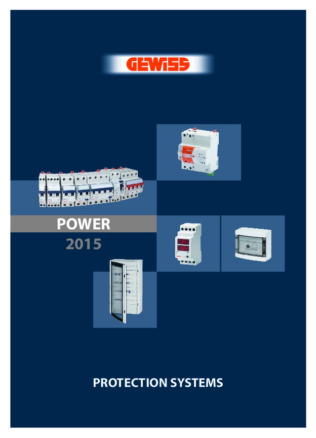 Gewiss UK - Product Catalogue - Power Short Form brochure 2015