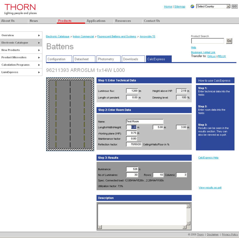 Thorn’s online software enables contractors to design lighting schemes