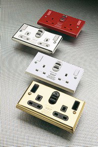 Two-gang RCD-protected socket-outlets