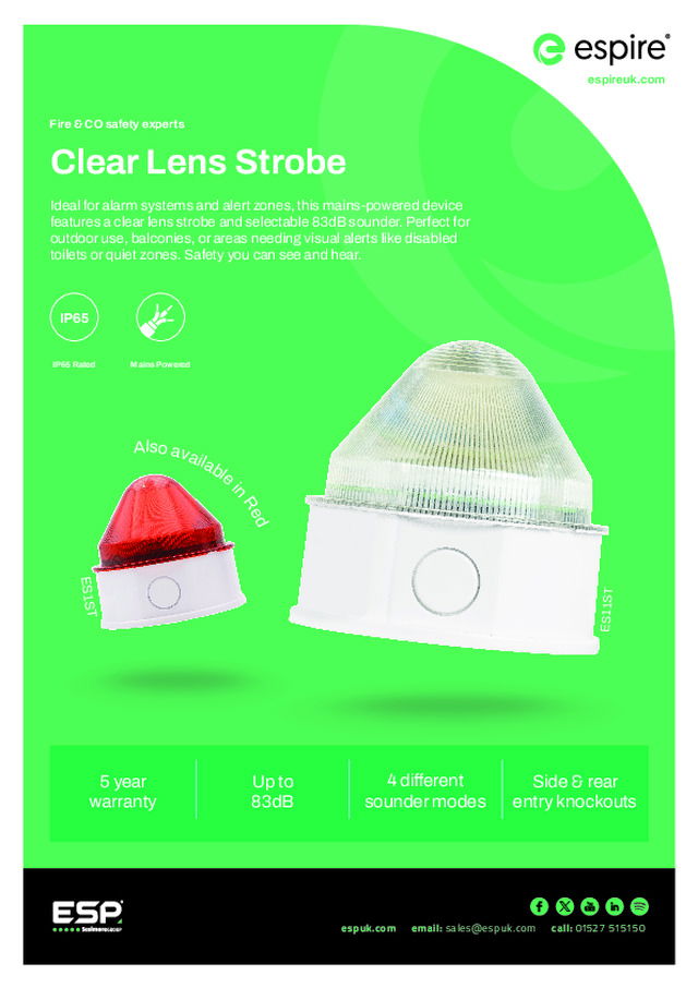 Fire & CO expert - Clear Lens Strobe