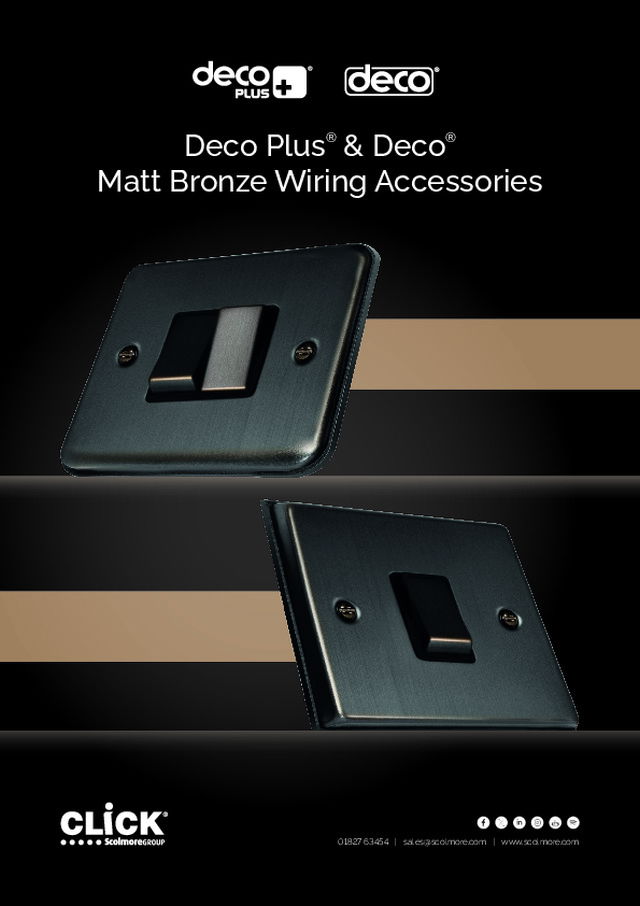 Deco Plus® & Deco® matt bronze wiring accessories