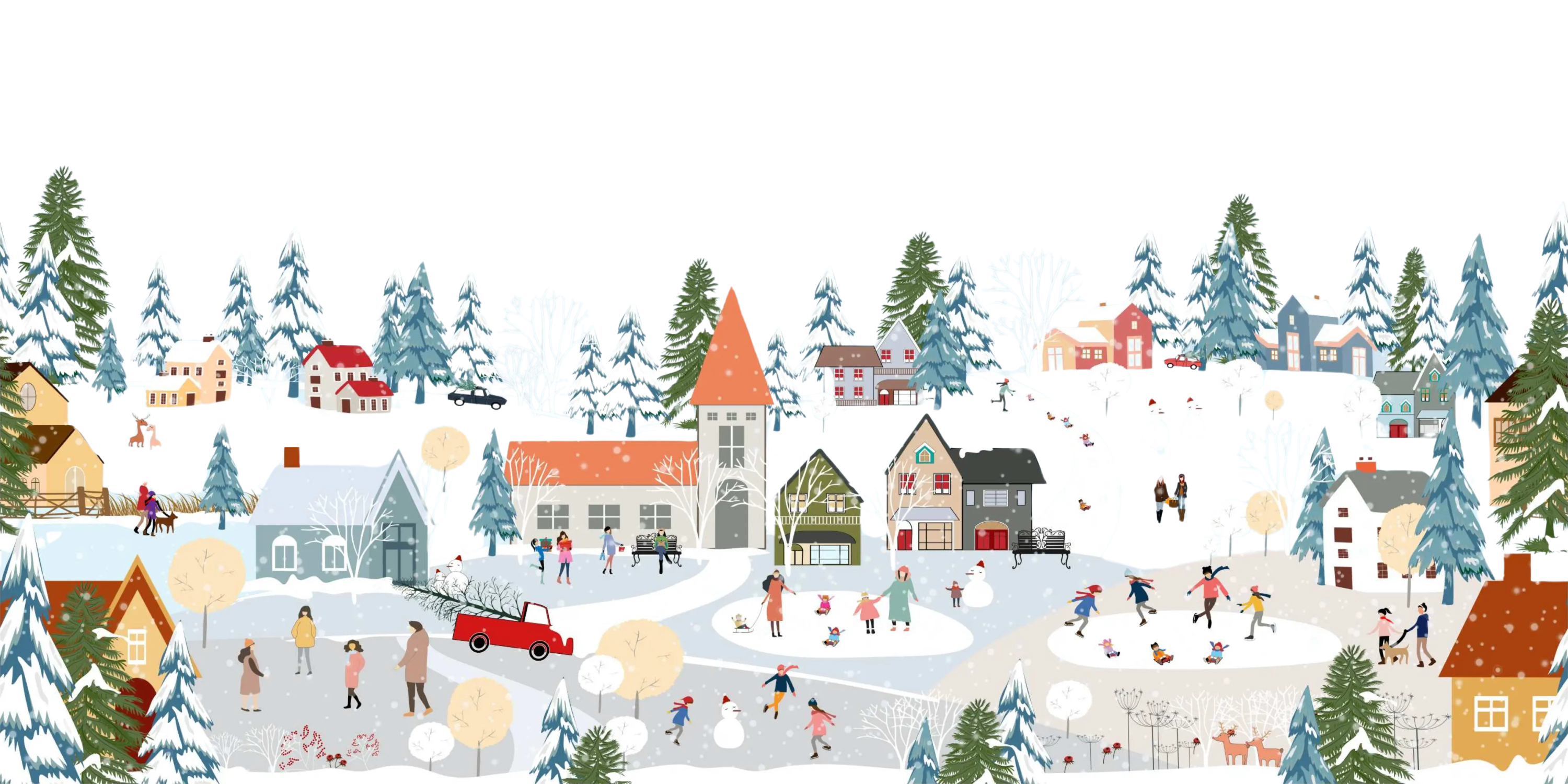 Santa village landscape