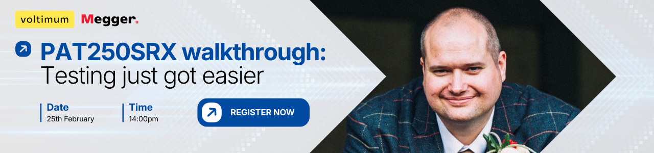 Megger Webinar (Q1-2026): Testing electrical appliances just got easier: PAT250SRX walkthrough