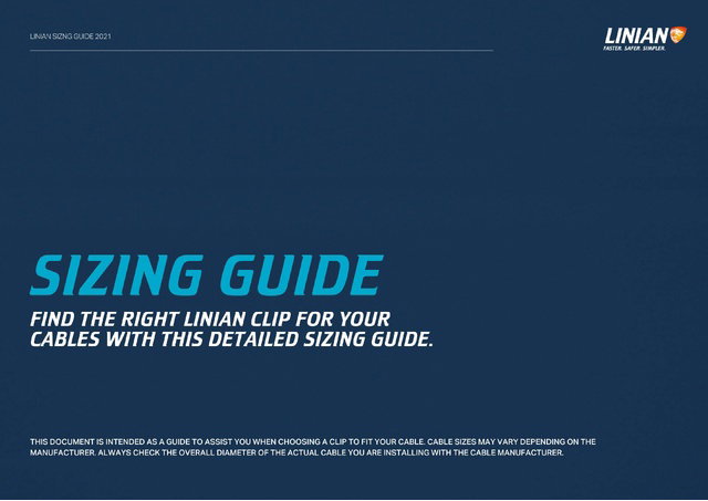 LINIAN sizing guide