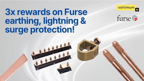  Earn triple rewards on ABB Furse earthing, lightning & surge protection | Voltimum+