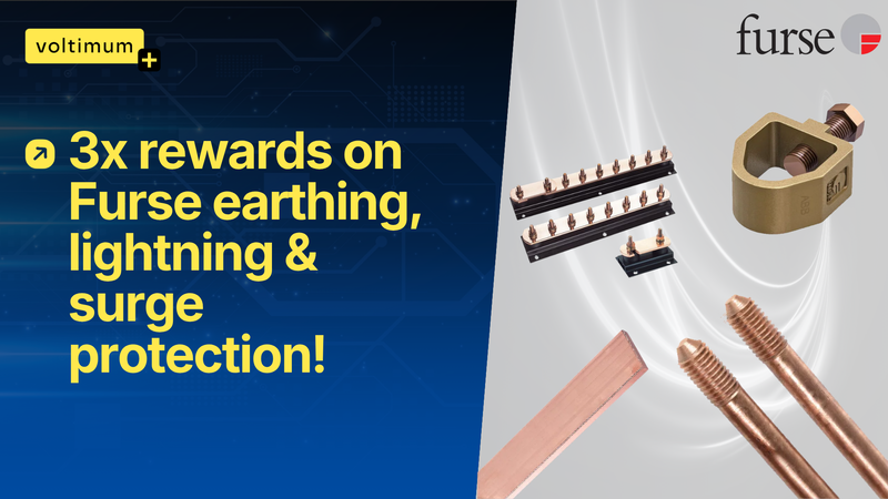 3x rewards on Furse earthing, lightning & surge protection